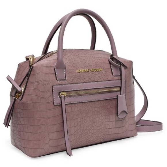ADRIENNE VITTADINI | Croco Satchel Lilac - Picture 1 of 15